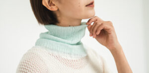 シルクコットンネックベール　着用画像